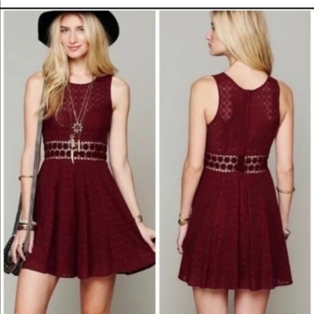 Free People Daisy Cutout Crocheted Dress | size 4